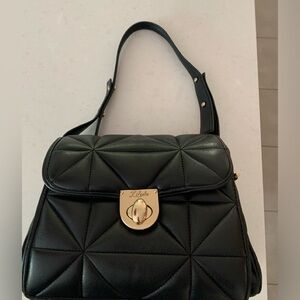 ZAC POSEN, New York quilted black lambskin leather bag,